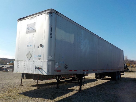 2000 Trailmobile 53' X 102" Van Trailer, Serial: 2MN01JAH3Y1004498, Year: 2