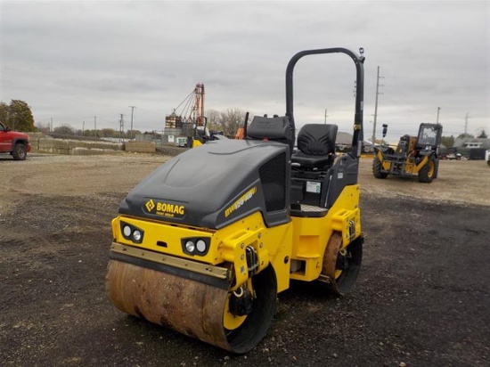 2017 Bomag BW120AD-5 Double Drum Vibrating Roller c/w Roll Bar, Serial: 861
