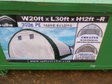 203012R 20' x 30' x 12' Dome Storage Shelter, PE Fabric, Serial: 6452-5