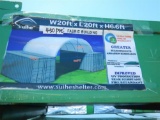 C2020-PE 20’ x 20’ Single Trussed Container Shelter, PE Fabric, Serial: 645