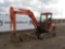 2004 Kubota KX121-3 Hydraulic Excavator, Cab, Rubber Tracks, Angle Backfill