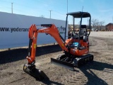 2017 Kubota U17-3 Mini Excavator, OROPS, Rubber Tracks, Backfill Blade, Swi