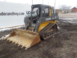 2015 John Deere 323E Tracked Skidsteer Loader, OROPS, Hydraulics c/w Bucket