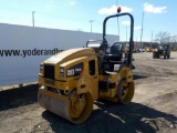 2017 CAT CB24B Double Drum Vibrating Roller c/w Roll Bar, 47