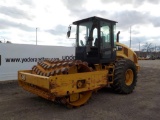 2013 CAT CP54B Single Drum Padfoot Vibrating Roller, Cab, 84