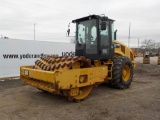 2014 CAT CP54B Single Drum Padfoot Vibrating Roller, Cab, 84