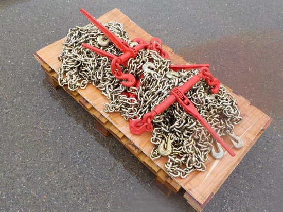 Ratchet Binder (5 of) c/w Chains (10 of) Serial: 6452-51