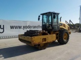 2014 CAT CP54B Single Drum Vibrating Padfoot Roller, Cab, 84