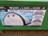 203012R 20' x 30' x 12' Dome Storage Shelter, PE Fabric Serial: 6452-9