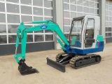 IHI IS-28G2 Mini Excavator, Cab, Rubber Tracks, Backfill Blade, Swing Boom