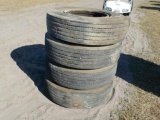 295/75/22.5 Tires c/w Rims (5 of) Serial: 10141-05