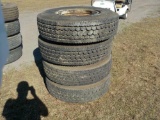 295/75/22.5 Tires c/w Rims (4 of) Serial: 10141-04