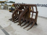 8' Root Rake to suit Wheel Loader, c/w Grapple Serial: 10555-01