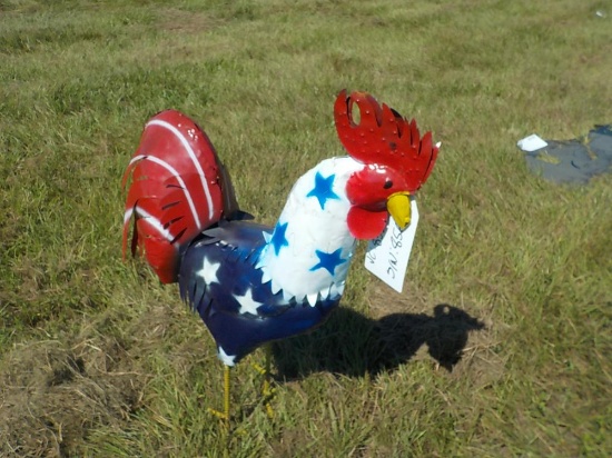 36" Metal Rooster