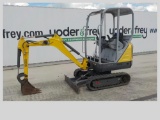 2015 Wacker Neuson 1404 Mini Excavator, OROPS, Rubber Tracks, Backfill Blad