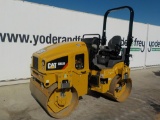 CAT CB32B Double Drum Vibrating Roller c/w Roll Bar, 51