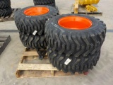 12-16.5 Skidsteer Tires on Rims to suit Bobcat (4 of)