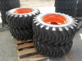 12-16.5 Skidsteer Tires on Rims to suit Bobcat (4 of)