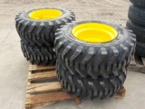 12-16.5 Skidsteer Tires on Rims to suit New Holland, John Deere, CAT (4 of)