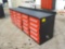 10' Work Bench/Tool Cabinet c/w 25 Drawers