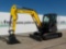 New Holland E60C Hydraulic Excavator, EROPS, Rubber Tracks, Backfill Blade,