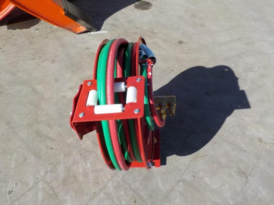 25' Oxygen & Accentylene Welding Hose Reel c/w Hose