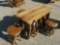 Teak Wood Branch Table c/w 4 Stools