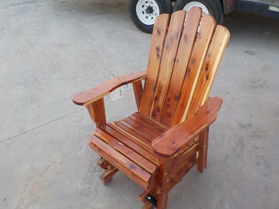 Amish Built, Red Cedar Glider Rocker