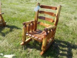 Amish Built, Red Cedar Log Rocker