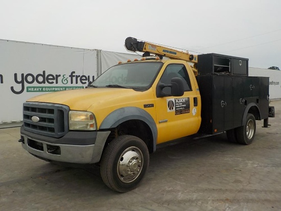 2006 Ford F550XL 4WD, DSL, AT, 165" WB, Autocrane 6406H (188,195 Miles)
