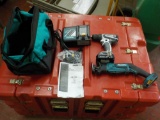 Makita 18V Drill Driver c/w 2 Batteries, Charger, Recipicating Saw, One Yea