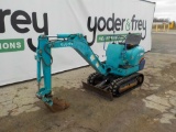 Kubota K-008 Mini Excavator, Rubber Tracks c/w Backfill Blade, Swing Boom (