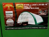 30' x 85' x 15' Dome Storage Shelter, PE Fabric