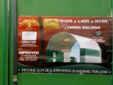 40' x 40' x 15' Single Trussed Container Shelter, PE Fabric