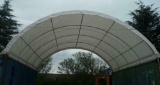 20' x 20' Single Trussed Dome Storage Shelter, PE Fabric