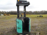 Mitsubishi ESR18N Electric Side Loader Forklift c/w 3 Stage Mast, Forks