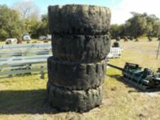 Solid Tires on Rims to suit Wheeled Loader (4 of)