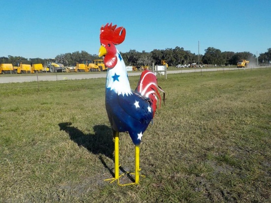 6' Metal Rooster