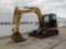 2016 CAT 307 Hydraulic Excavator, 18'' Pads, Rubber Tracks, Blade, Offset,