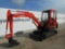 Kubota K035 Mini Excavator, 300mm Pads, Blade, Offset