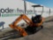 Hitachi EX12 Mini Excavator, Rubber Tracks, Blade, Offset