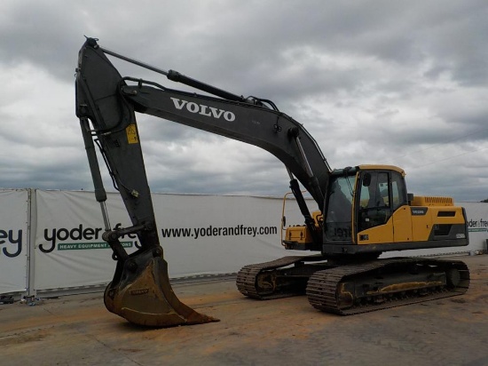 2013 Volvo EC250DL Hydraulic Excavator, 32" Pads, Piped, Aux. Puping c/w A/