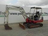 2013 Takeuchi TB235 Mini Excavator, Canopy c/w Aux Hydraulics, Rubber Track