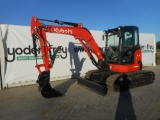 2017 Kubota U48-4 Mini Excavator, Rubber Tracks, Blade, Offset, CV, QH, Pip