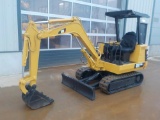 Mitsubishi ME20 Mini Excavator, Rubber Tracks, Blade, Offset (2,665 Hours)