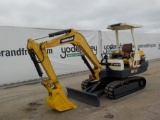 Yanmar B27 Mini Excavator, Rubber Tracks, Blade, Offset