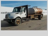 2003 International 4300 Single Axle 2000 Gallon Water Truck, DT 466 Engine,