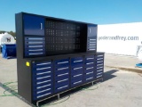 10' Work Bench/Tool Cabinet c/w 40 Drawers