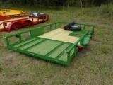 JTW12 6.4X12' Trailer, Side Gate and Tailgate, 2-3500lb Axle, Wood Floors,