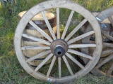 Teak Wood Wagon Wheel